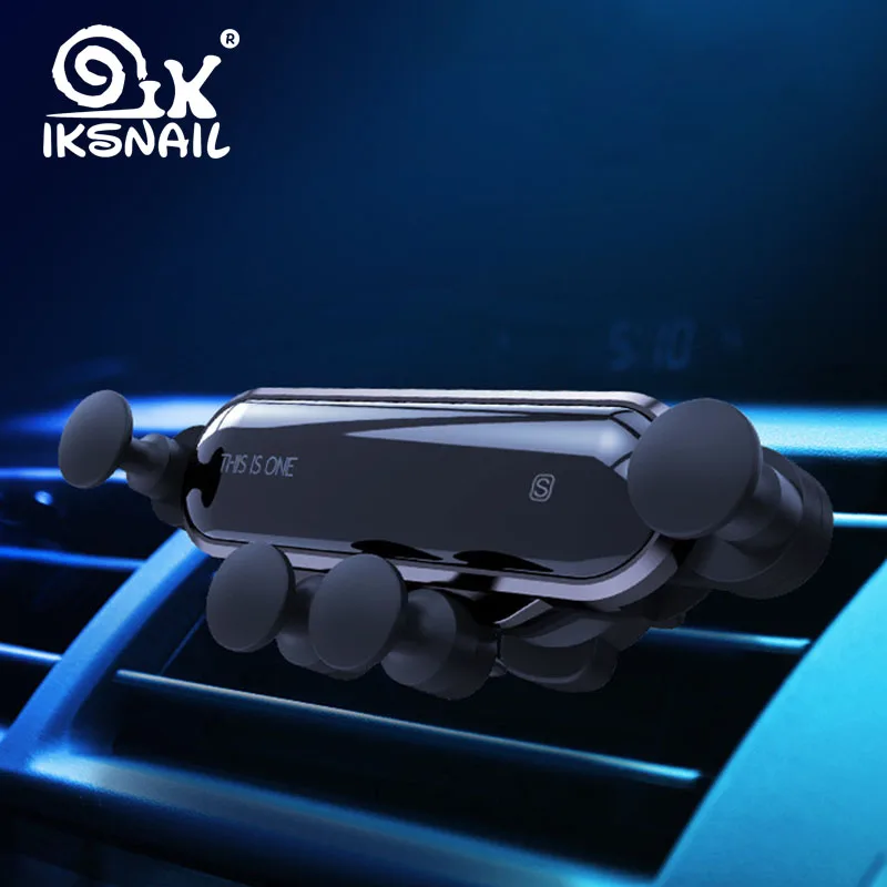 

IKSNAIL Telescopic Phone Car Holder Gravity Linkage Handy Car Phone Holder Small Mobile Phone Navigation Stand In The Car