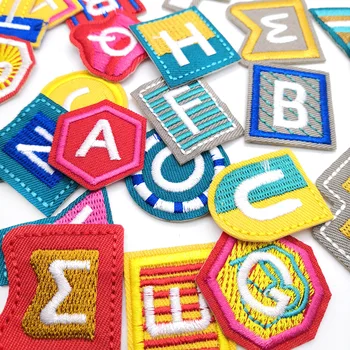 

English Letter Sticker Alphabet Iron On Patches Badge Paste For Clothing Pant Sewing Hat T-Shirt Sewing Stripes Fabric