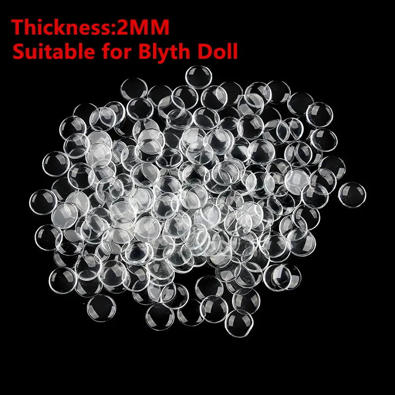 100 Pcs 14mm Cute Glass Doll Eyes Accessories for Toy DIY Crafts