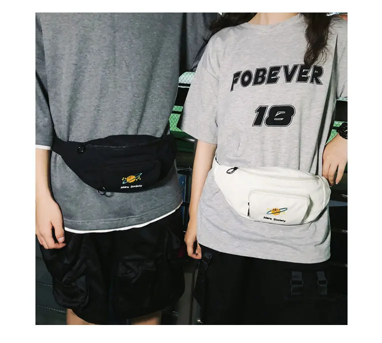 Мужская поясная сумка для женщин Banana Fanny Pack полотняный ремень сумки Harajuku нагрудные сумки женские повседневные сумки