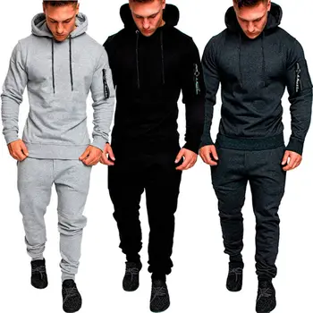

Autumn Mens Tracksuit Top Bottom Sport Jogging Sweat Suit Trousers Pant Hoodie Coat M-2XL