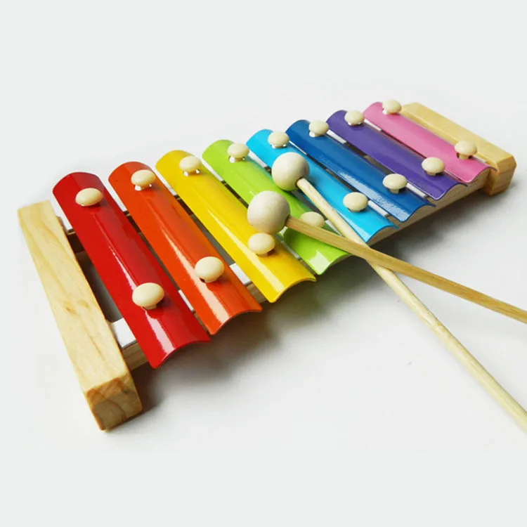 [Прямые продажи от производителя] Деревянные игрушки для фортепиано для младенцев, мультяшная игрушка для фортепиано, игрушка из стального листа, игрушка для фортепиано