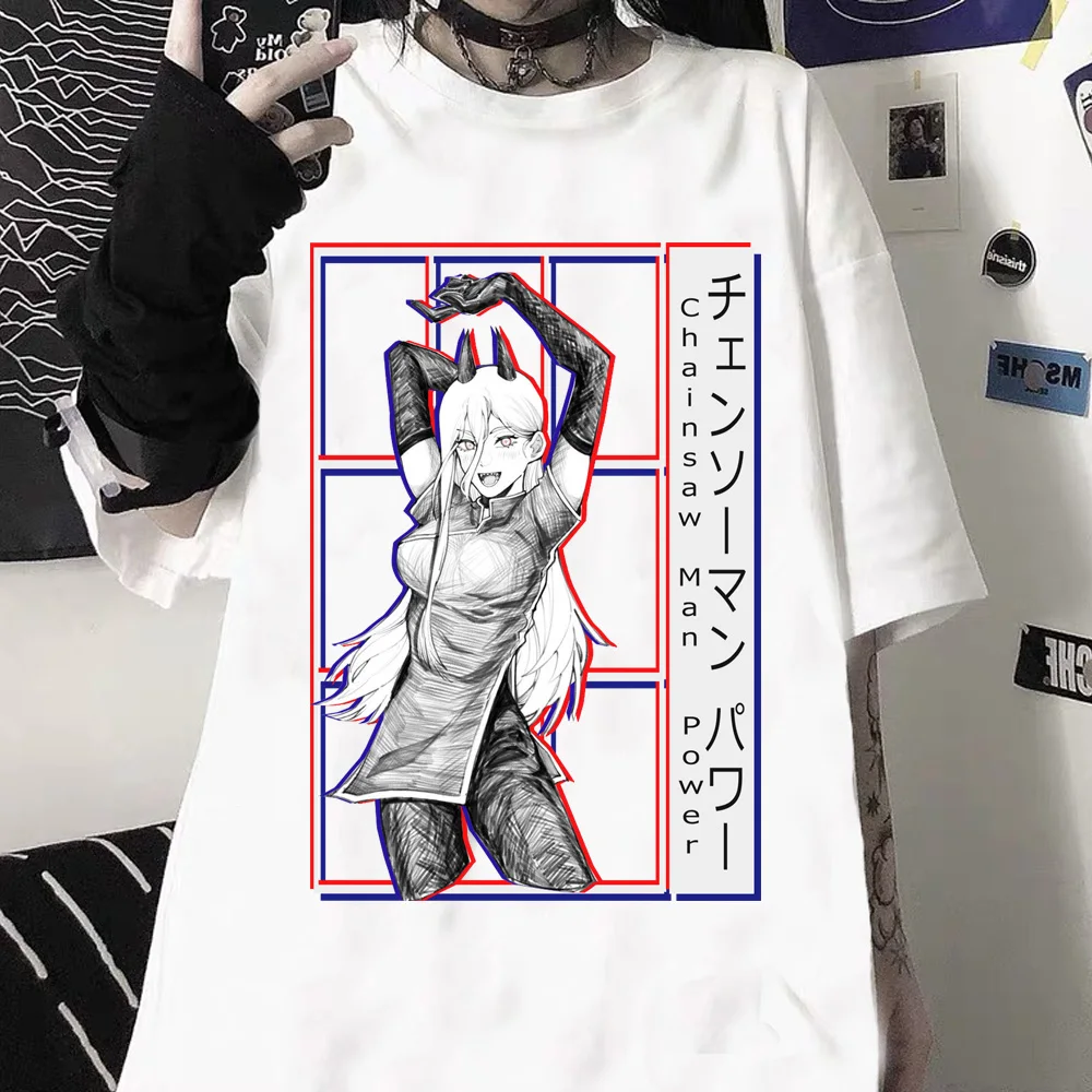 Waliicorners Kawaii Power Unisex Casual Oversize O-neck T-shirt Chainsaw Man T-shirt 8 H9e990731c19a49c8a7f9da1096b5c3ca9