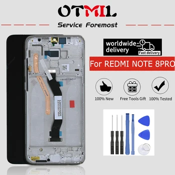 

OTMIL Original For Redmi note 8 pro LCD Display Touch Screen with Frame Assembly Digitizer For Redmi note8 pro Replacement Parts