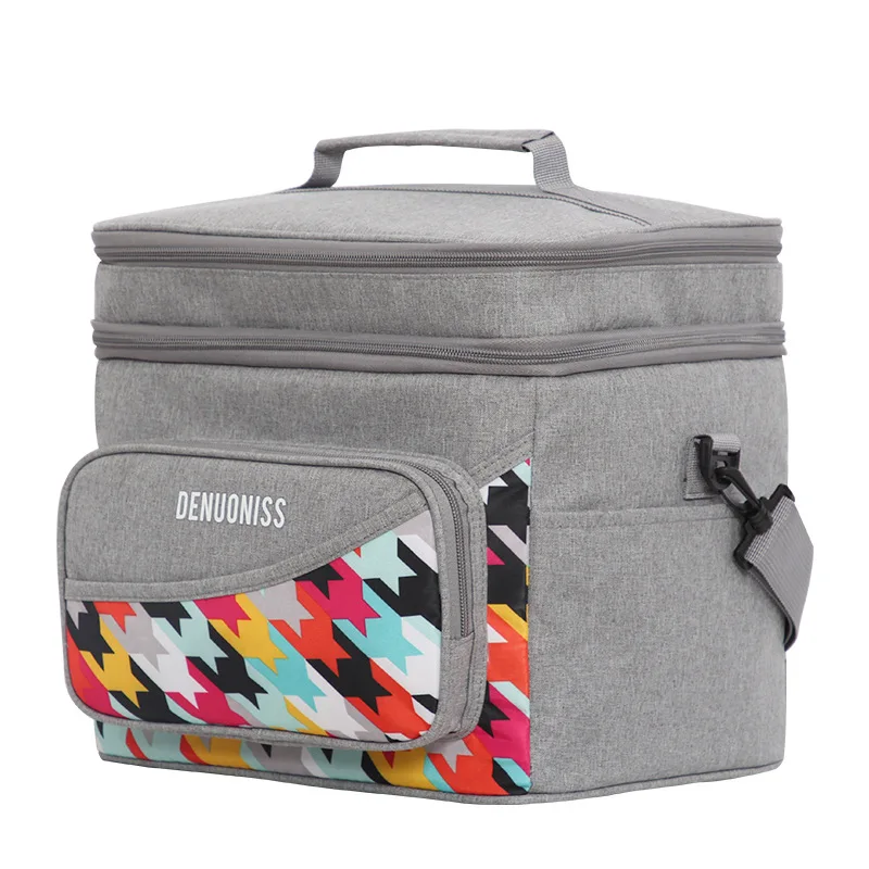 Tello Leith Large Capacity Waterproof Double Layer Picnic Bag Multi Purpose Outdoor Insulated Bag