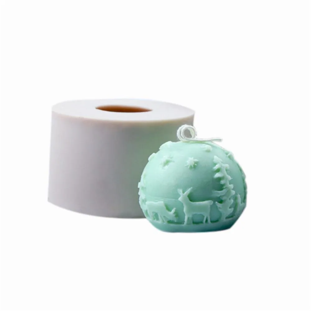 Candle Silicone Mold Christmas DIY Soap Aroma Candle Mold Craft Tool Cake Chocolate Clay Crafts Art Mold Fondant Cake Mould
