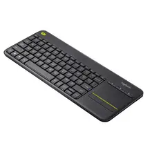 Logitech orijinal K400Plus akıllı TV dizüstü masaüstü dokunmatik sessiz PC için kablosuz Touchpad klavye dizüstü Android