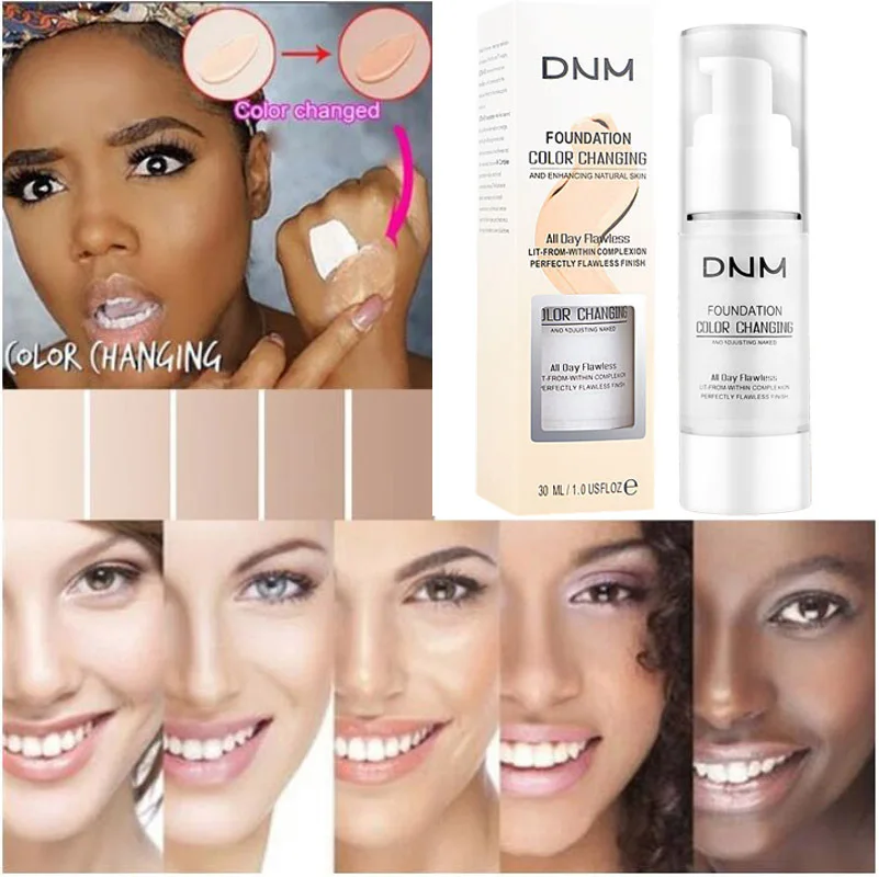 

DNM warming liquid foundation portable brightening concealer fits skin color is not easy to fade