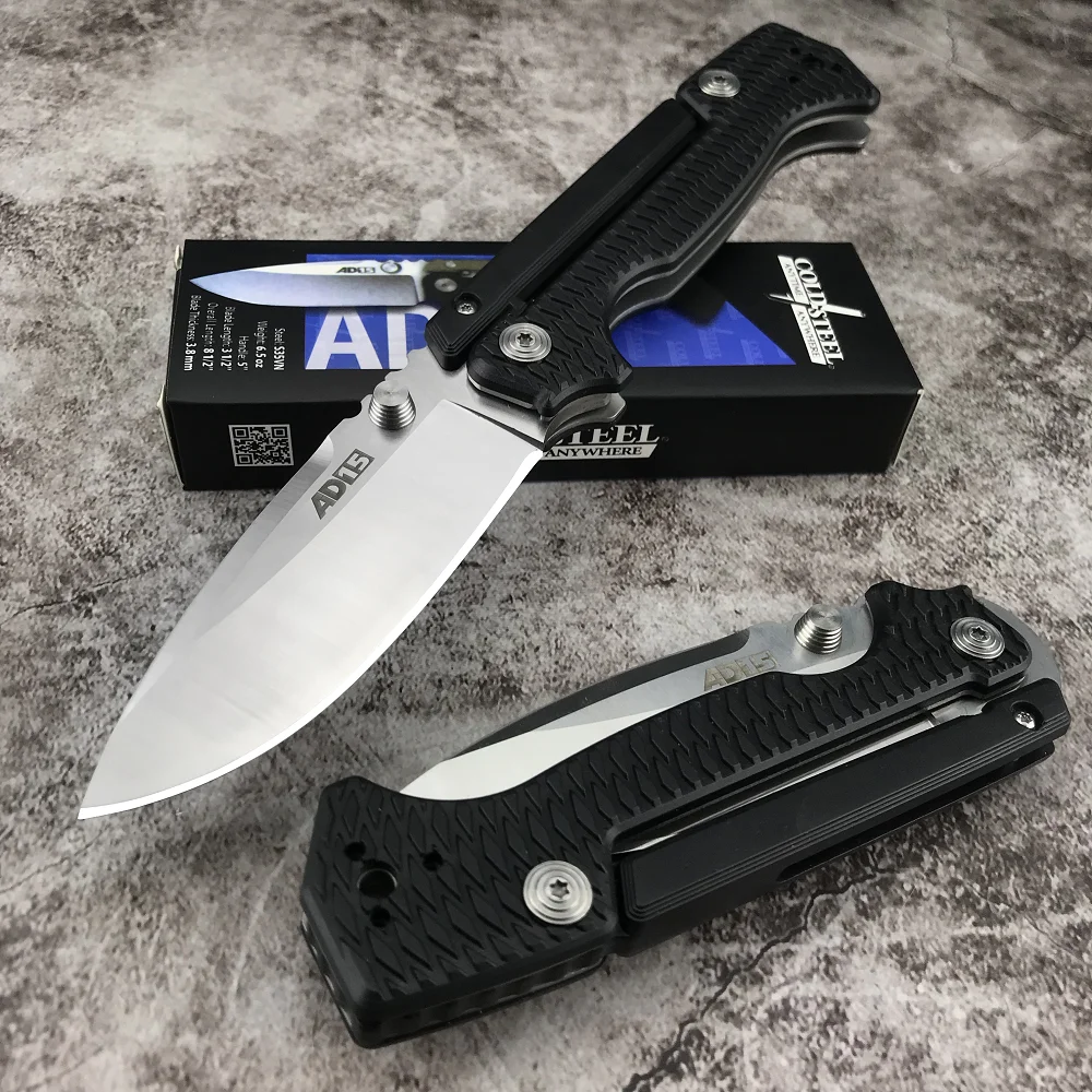Cold Steel 58SQ Demko AD-15 Scorpion Folding Knife 3.68&quot S35VN Drop Point Blade Black G10 Handles Outdoor Hunting EDC Tools |