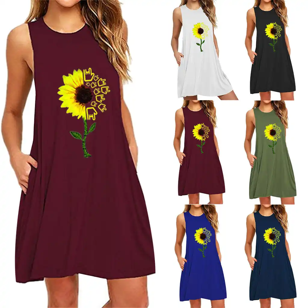 womens plus size sunflower dress