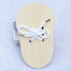 Для обуви кружева игрушка, обучающая завязывать шнурки детская обучающая Раннее детство одежда ремешок шнур резьбы доска деревянные