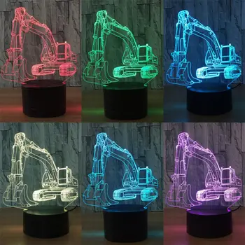 

Table Lamp Excavator Digger Touch Control Atmosphere Christmas Xmas Night Light Modern 3D Kids Boy Gifts Desk Light Home Decor