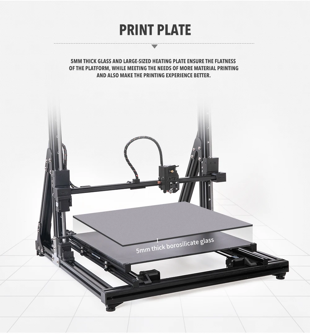 MULTOO 3d принтер MT3s большой размер печати высокое качество точность шариковый винт Preciser один 500*500*500 высокая температура