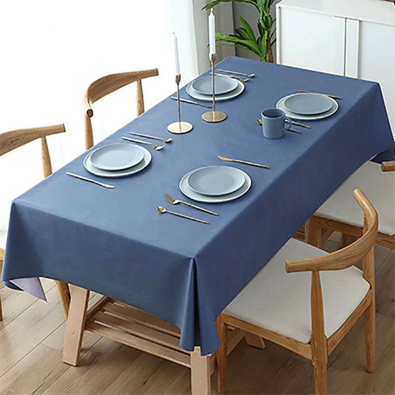 New Solid Oilproof Waterproof Tablecloth Rectangular Tea Table Cloth Home Decor New Solid Oilproof Waterproof Tablecloth Rectangular Tea Table Cloth Home Decor