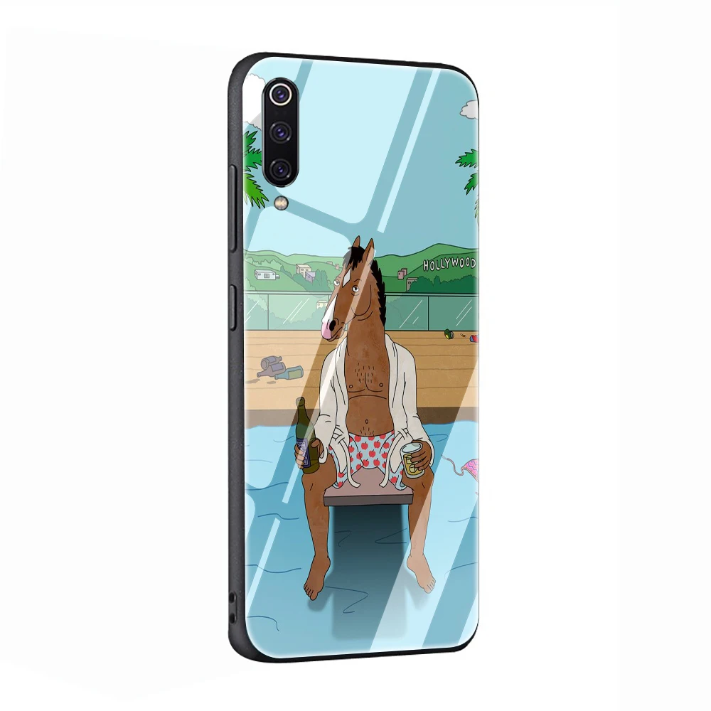 EWAU Конь БоДжек одинокий Стекло чехол для телефона для Xiao mi 4X 6A Note5 6 7 pro mi 5X6X8 9 A1 A2 - Цвет: G6