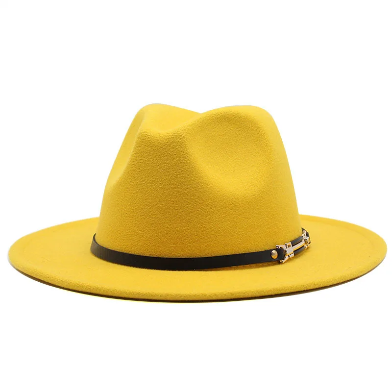 Fedora hats men's hats ladies felt jazz top belt accessories Panama shallow fedora hats шляпаженская best fedora hats