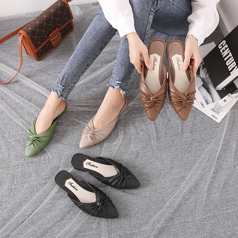 

Half Slippers Ladies New Fashion Thick-heeled Soft-soled Sandals Non-slip Outer Wear Increased Plastic Comfortable Slipper Shoes