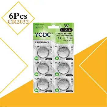 

YCDC CR2032 Button Batteries BR2032 DL2032 ECR2032Coin Cell Battery 3V CR 2032 For Watch Electronic Remote