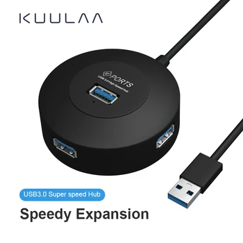 

KUULAA USB HUB USB 3.0 USB C HUB for MacBook Pro Surface USB Type C HUB USB3.0 Adapter with Micro USB for Computer USB Splitter