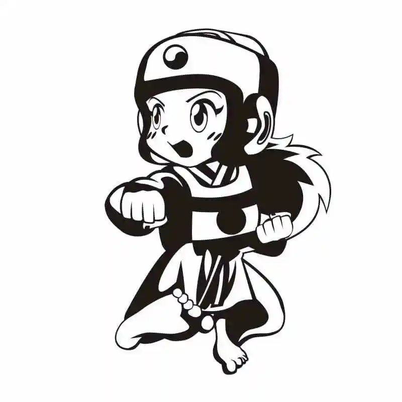 DCTAL Taekwondo Boxing Club Judo Karate Sticker Kick Boxer Play Car Decal Free Combat Posters Vinyl Striker Wall Decals Decor