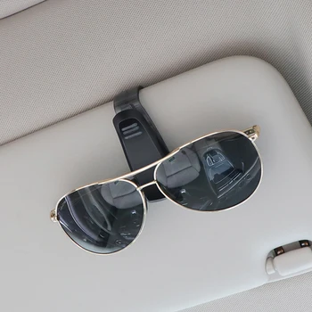 

Car Sunshade Visor Glasses Clip Ticket Card Sunglass Holder Pocket Clamp For Tesla Model 3 Model X Model S Y Car Accessories