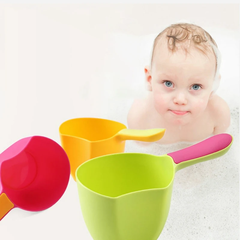 Детское купание, чашка для детского душа, шампунь, чашка для байлера, детская игрушка для ванны, водная ложка, чашка для мытья, детский шампунь, цвет случайный