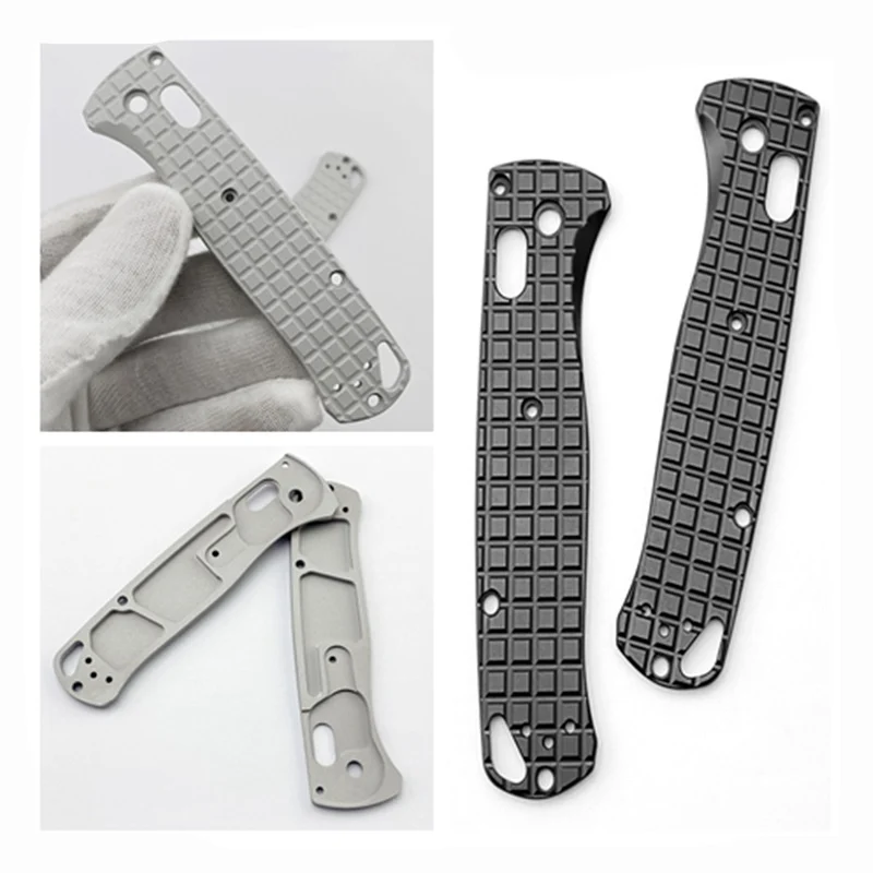 

A Pair Folding Knife Accessories Aluminum Knife Shank Handle Grips For Benchmade Bugout 535