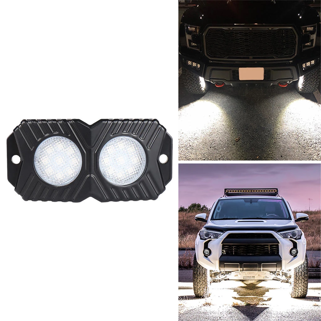 Luces LED de roca para coche, luz blanca, controlador Bluetooth, luz de pozo, apto para todoterreno, motocicleta, barco, ATV, UTV, SUV|Lámpara decorativa| - AliExpress