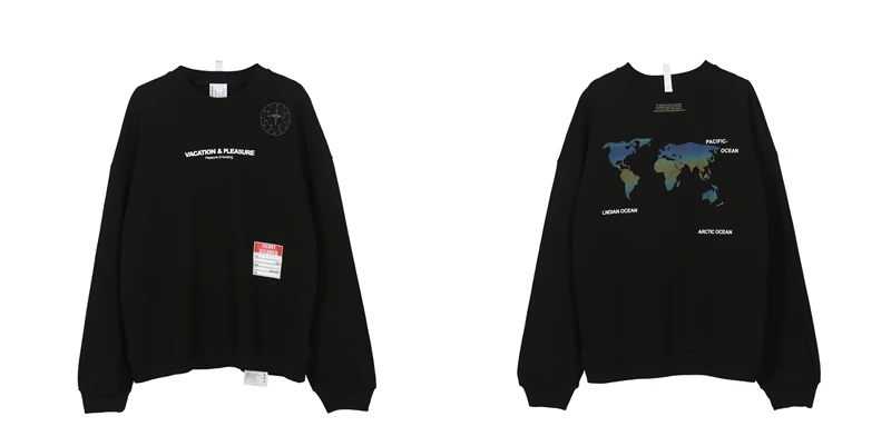 Черный CoooColl 19FW WORLD TOUR Толстовка Модные Повседневное 3M хлопковая футболка в стиле хип-хоп свободные уличная мужские и женские топы больших размеров в стиле "хип-хоп" - Цвет: Черный