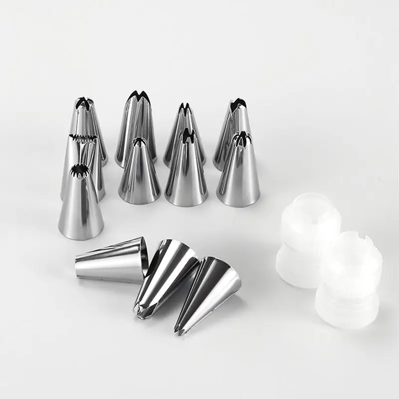 

Metal Decorating Nozzle Cake Seam Decorating Nozzle Set Stainless Steel nai you zui 12-Piece Pastry Cake Baking Tool