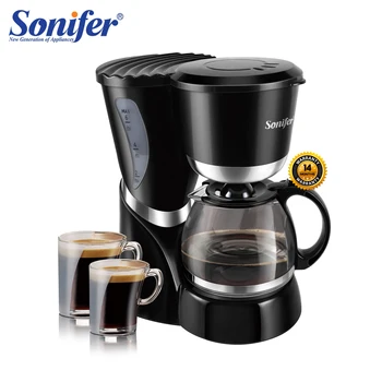 

0.6L Electric Drip Coffee Maker 550W Household Coffee Machine 6 Cup Tea Coffee Pot Milk Coffee Maker for Gift 220V Sonifer