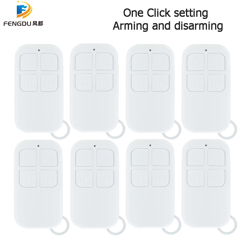 4 Buttons Keychain For WIFI GSM Home Security Alarm System 433MHz wireless Remote Control High-Performance Portable - Famidy.com