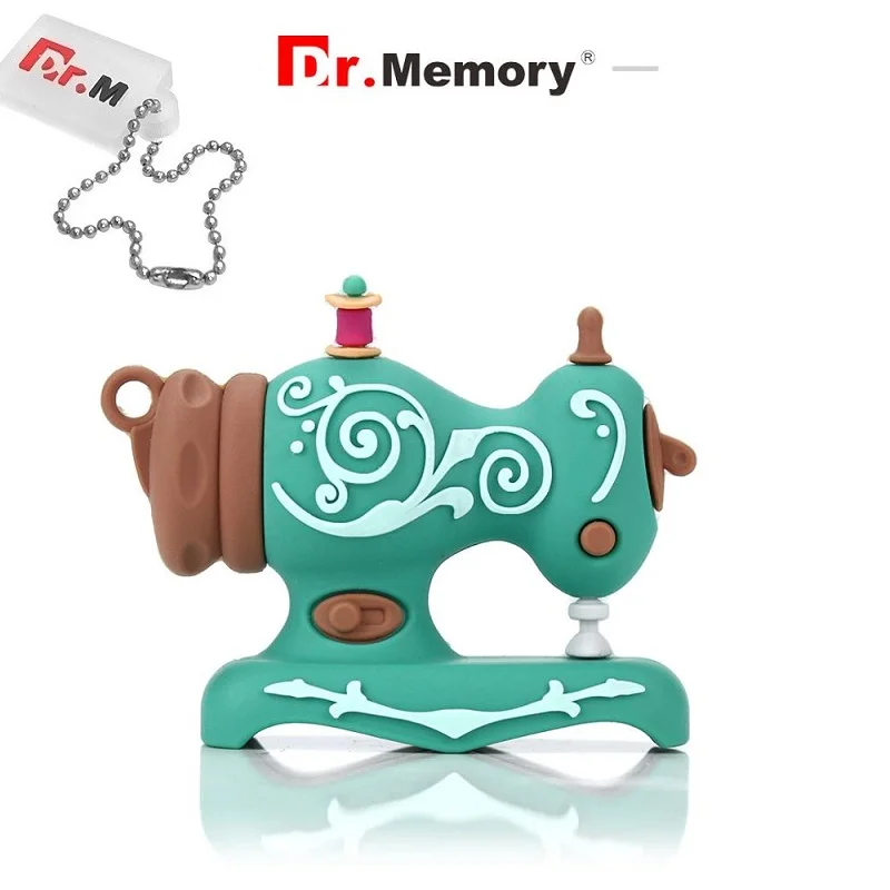Швейная машина, Usb флеш-накопитель, карта памяти, Usb ключ, 2,0, флешка, 32 ГБ, 16 ГБ, 8 ГБ, 4 Гб, силиконовая флеш-память, 128 ГБ, 64 ГБ, милая u-образная флешка - Цвет: Зеленый