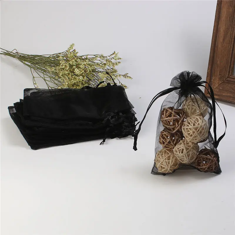 4 шт. мешочки для украшений из органзы сумки шнурок прямоугольные сумки Свадебная вечеринка украшения в подарок упаковка подарочный пакет для рукоделия 15 см x 10 см