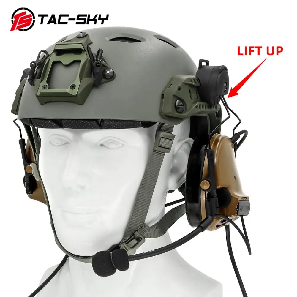 TAC SKY COMTAC тактическая подставка гарнитура comtac iii Двойная силиконовая для ушей шлем