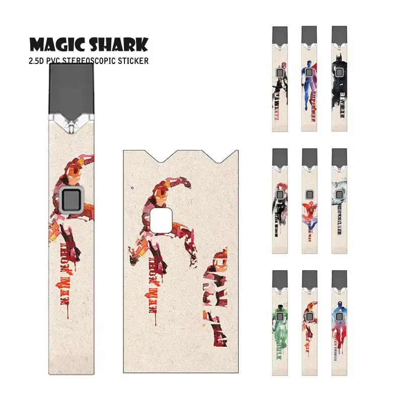 

Magic Shark Marvel Avengers Captain American Spider Man Batman Hulk PVC Stereo Case Sticker Wrap Film Cover for OVNS Zorro