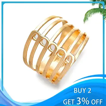 

2020 New Hit Geometric Luxury Bracelet Fashion lady's wristlet Gold open wristband, wedding Party Jewelry