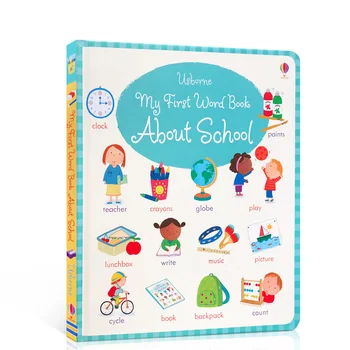 

Usborne My First Word Book about School Children's Enlightenment Early Learning Cardboard Book Educational Toys Montessori Book