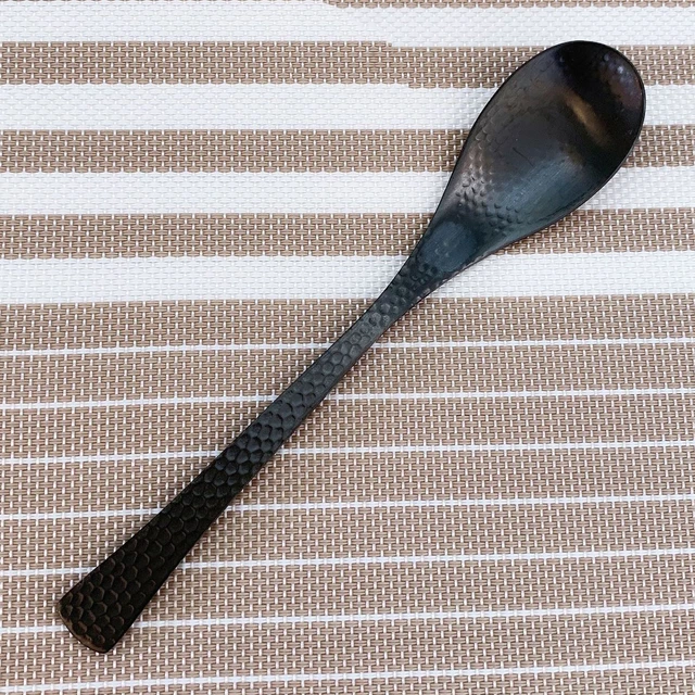 Full Hammered Black Tableware 304 Stainless Steel Luxury Cutlery Set Steak Knife Teaspoons Forks for Home Kitchen Utensils Table Spoon