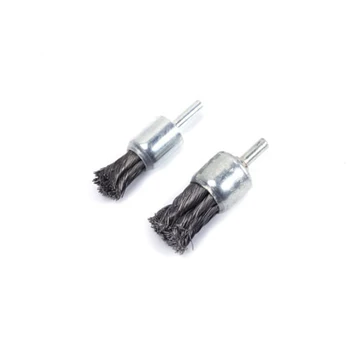 

Set Of 2pcs Flat Knotted Steel Wire Cup Brushes For Rust Removing Accessories