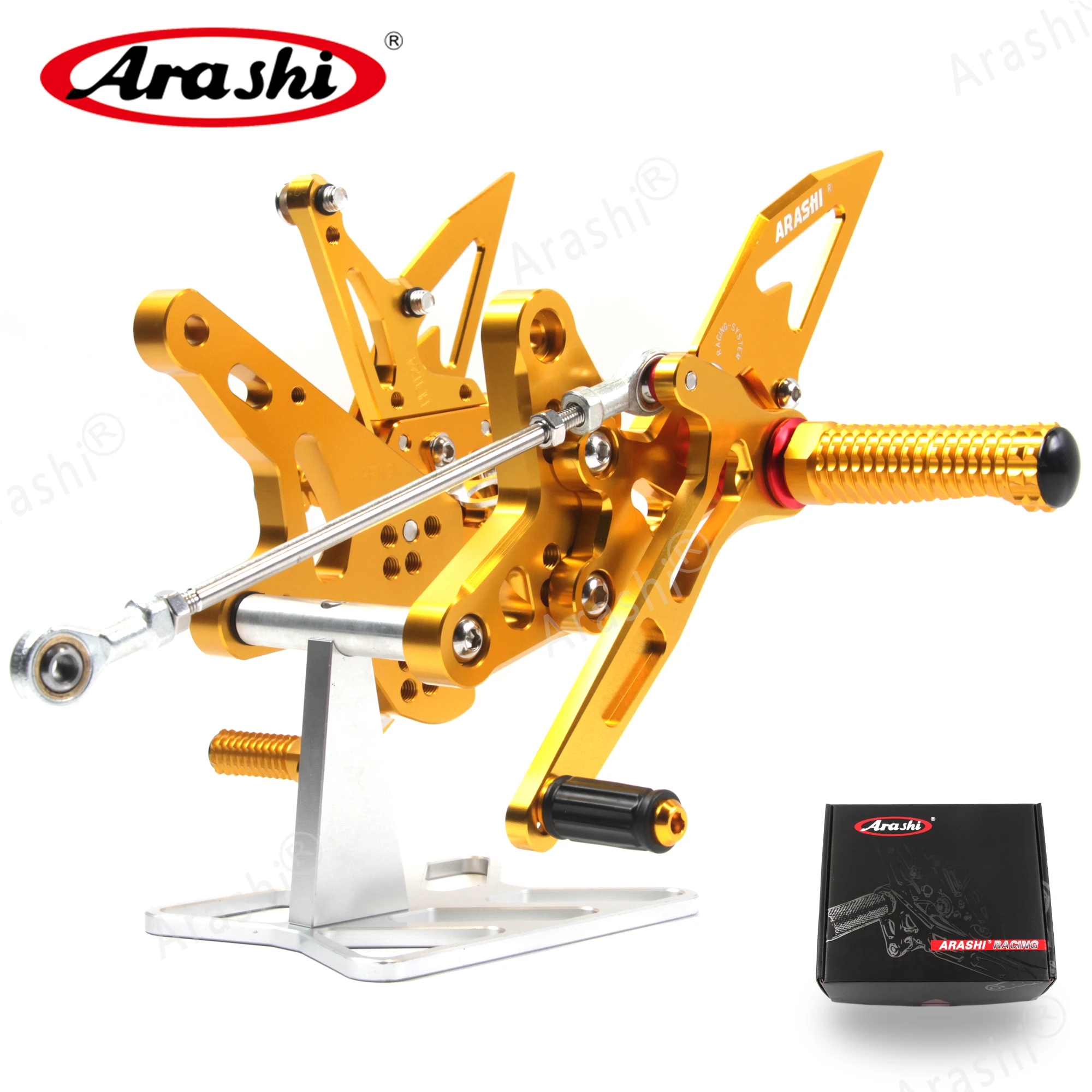 Arashi CNC регулируемая подножка для KAWASAKI Ninja 400- мотоциклиста Rearset подножки NINJA400