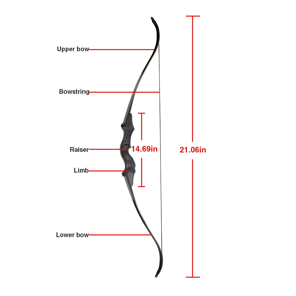 Details about   58'' 25-60 LBS Left/Right Hand Recurve Bow Wooden Riser for  Archery  Shooting 