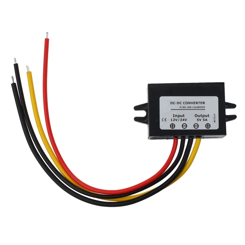 DC/DC 12V/24V понижающий до DC 5V 5A 25W силовой трансформатор|Трансформаторы| |