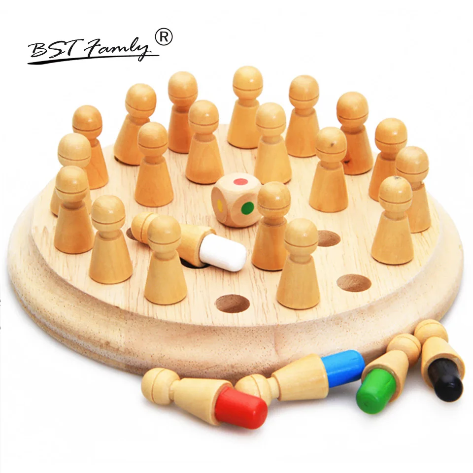 Kinder Puzzle pädagogischeS Spielzeug Holz Speicher Match Stick Schach Spiel Kin