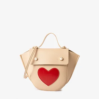 

2020 ladies summer shoulder bag portable love wings bag small fresh Japanese and Korean messenger bag cute pearl nails