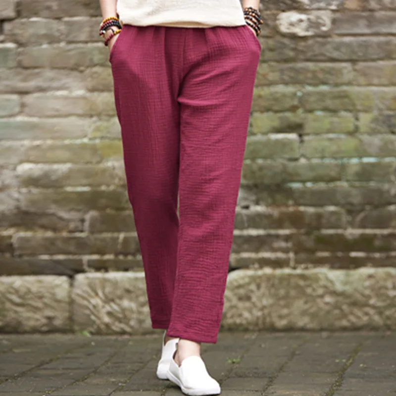 Женские брюки карандаш с эластичным поясом 7 цветов|pantalones mujer|women casual trousersstraight pants |