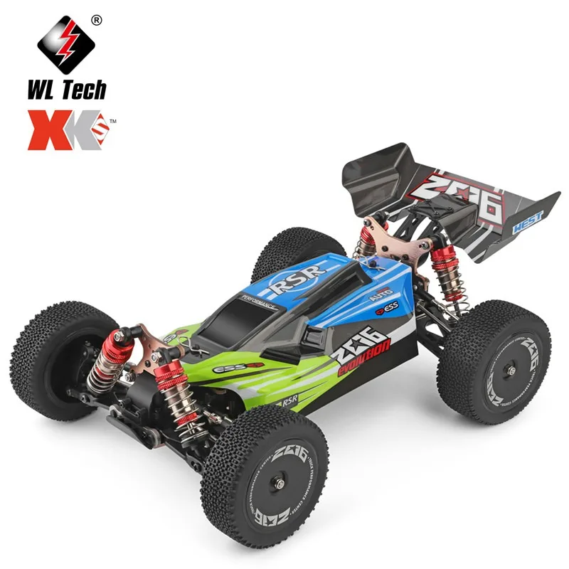 WLtoys 144001 RTR 2,4 GHz RC 1/14 масштаб Дрифт гоночный автомобиль 4WD Металлическое шасси шарикоподшипник вала Шестерня гидравлический амортизатор - Цвет: Синий