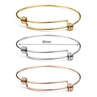 Stainless Steel Bracelet for Women Expandable Diameter Viking DIY Thread Twist Bangles Adjustable Jewelry Pulseiras Feminina 1