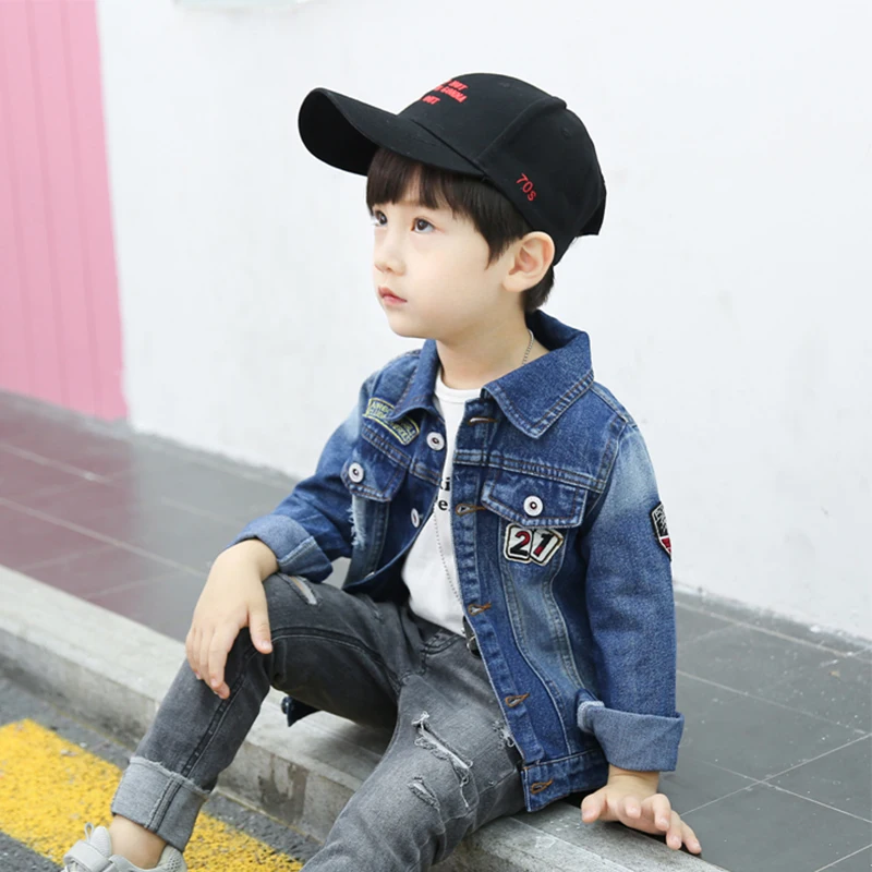 New Denim Jacket For Boys Fashion Coats Children Clothing Autumn Baby Girls Clothes Outerwear Cartoon Spring Jean Jackets