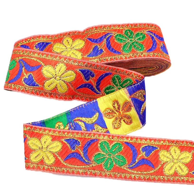 Satin Ribbons Ribbon Decoration Ribbon Supplies Grosgrain Ribbon 7 Yards Embroidered Ribbons for Sewing